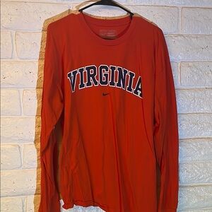 Nike Virginia Men's Orange Long Sleeve Shirt